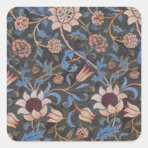 William Morris Evenlode Textile Floral Art Square Sticker