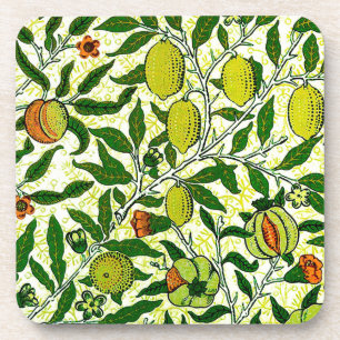 William Morris Exotic Fruit, Lemon Yellow Coaster