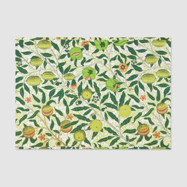 William Morris Exotic Fruit, Lemon Yellow Tissue Paper (Front)