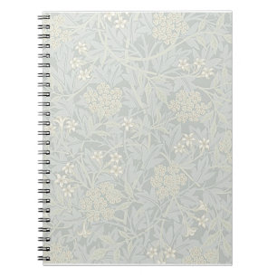 William Morris Faded Jasmine Spiral Notebook