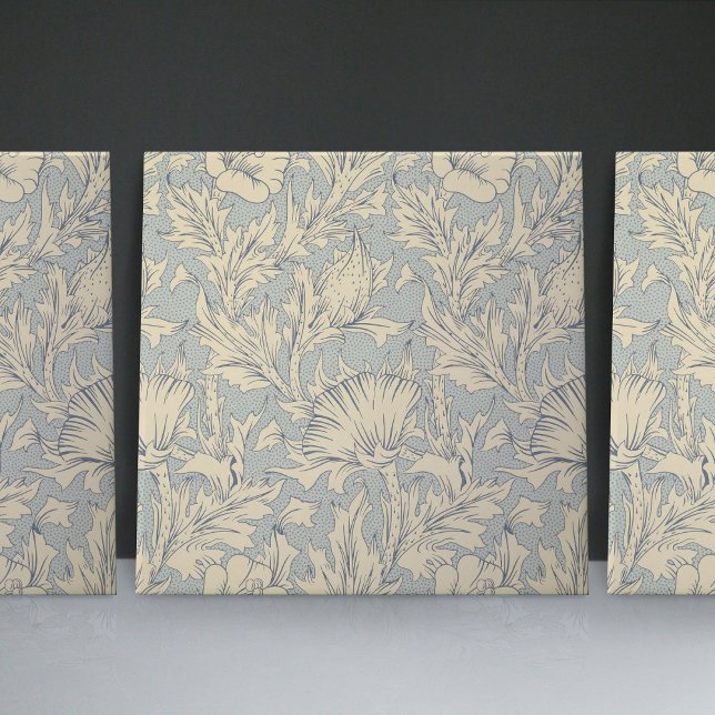 William Morris Faint Blue Art Nouveau Floral Tile (Creator Uploaded)