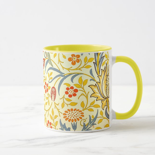 William Morris Flora Floral Wallpaper Pattern Mug (Right)