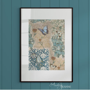 William Morris Floral Butterfly Garden Decoupage Tissue Paper