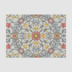 William Morris Floral Circle Flower Illustration Tissue Paper