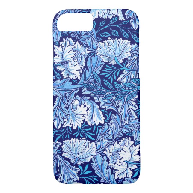 William Morris Floral, Cobalt Blue and White Case-Mate iPhone Case (Back)