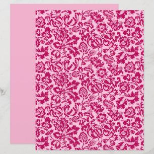 William Morris Floral Damask, Fuchsia and Pink