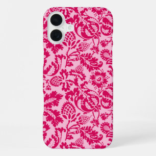 William Morris Floral Damask, Fuchsia and Pink  iPhone 16 Plus Case
