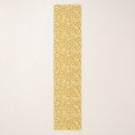 William Morris Floral Damask, Mustard Yellow  Scarf<br><div class="desc">Long scarf in a vintage William Morris floral damask pattern,  digitally enhanced and coloured,  in light mustard yellow on a mustard gold background</div>