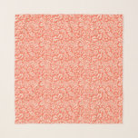 William Morris Floral Damask, Peach and Coral  Scarf<br><div class="desc">Square scarf in a vintage William Morris floral damask pattern,  digitally enhanced and coloured,  in soft peach on a coral background</div>