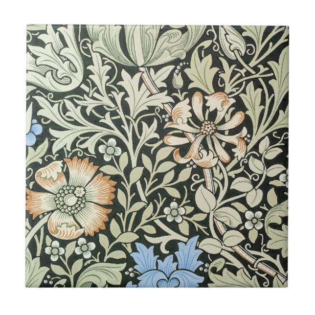 William Morris floral design Tile (Front)