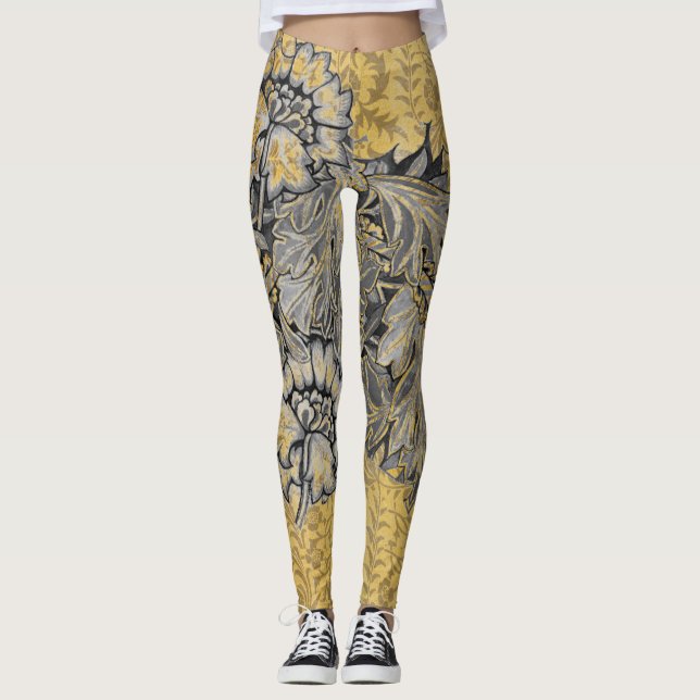 William Morris FLORAL DESIGN WITH VINES Leggings (Front)