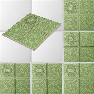 William Morris Floral Foliage Diaper Pattern Tile