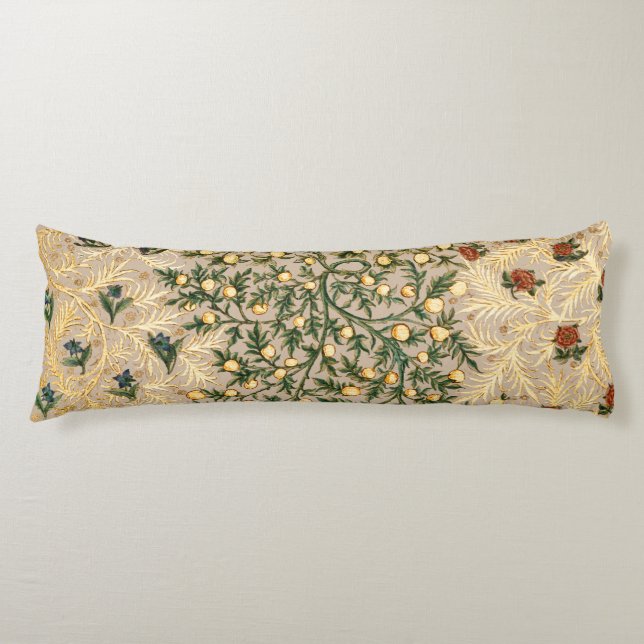William Morris Floral Fruit Garden Flower Classic Body Cushion (Front)