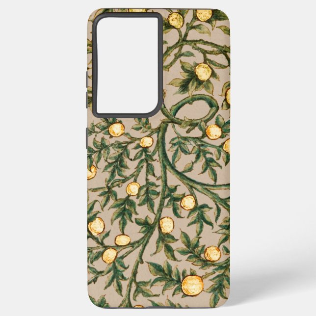 William Morris Floral Fruit Garden Flower Classic Samsung Galaxy S21 Ultra Case (Back)