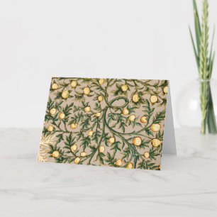 William Morris Floral Fruit Garden Flower Classic Thank You Card