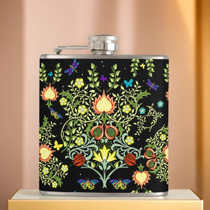 William Morris Floral Hip Flask