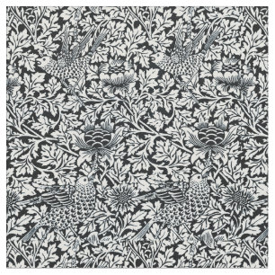 William Morris Floral Pattern Bird Anenome Fabric