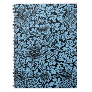 William Morris Floral Pattern Bird Anenome Notebook