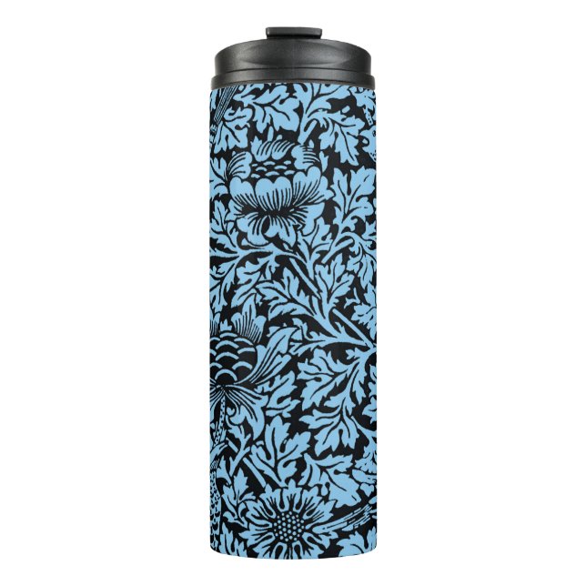 William Morris Floral Pattern Bird Anenome Thermal Tumbler (Front)