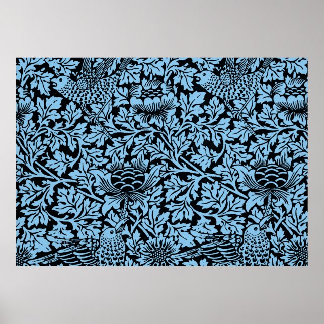 William Morris Floral Pattern Bird Flowers Poster (Front)