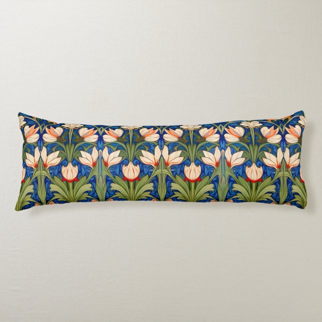 William Morris floral pattern Body Cushion (Front)