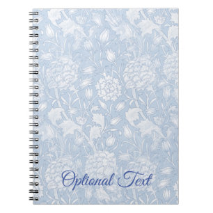 William Morris Floral Pattern in Blue Notebook