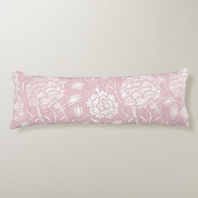William Morris Floral Pattern in Pink Body Cushion (Front)