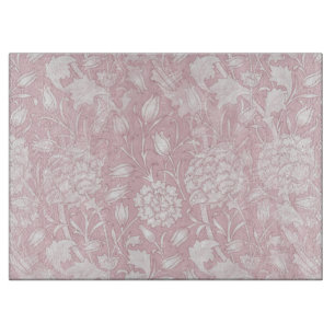 William Morris Floral Pattern in Pink Cutting Board