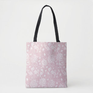 William Morris Floral Pattern in Pink Tote Bag