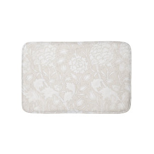 William Morris Floral Pattern in Sepia  Bath Mat