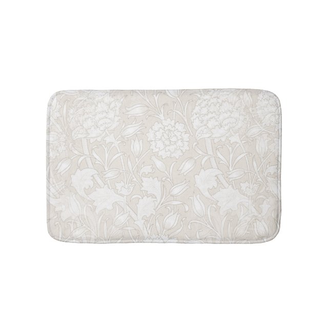 William Morris Floral Pattern in Sepia  Bath Mat (Front)