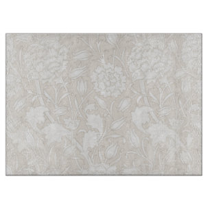 William Morris Floral Pattern in Sepia  Cutting Board