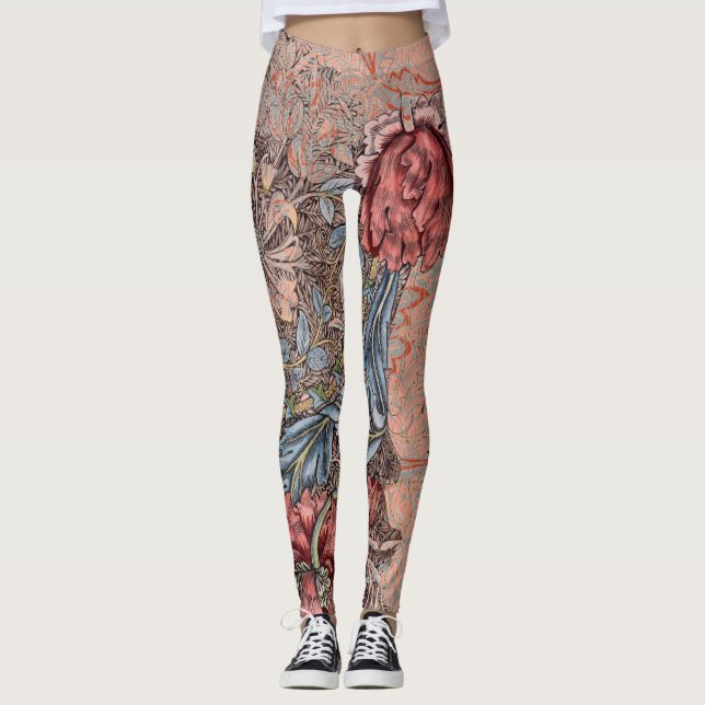 William Morris FLORAL PATTERN Leggings (Front)
