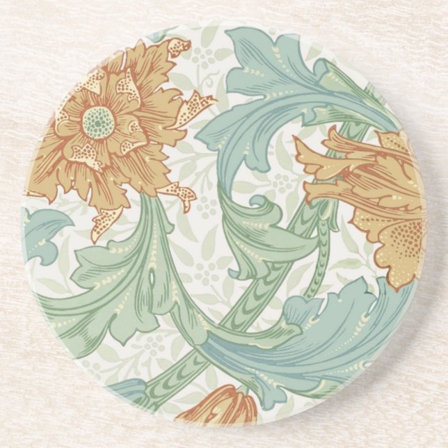 William Morris Floral Pattern Single Stem Coaster (Front)