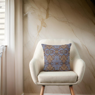 William * Morris Floral St James Blue Brown Peach Cushion