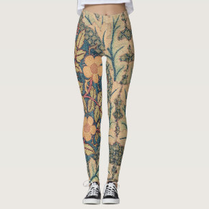 William Morris FLORAL TEXTILE DESIGN LEGGINGS