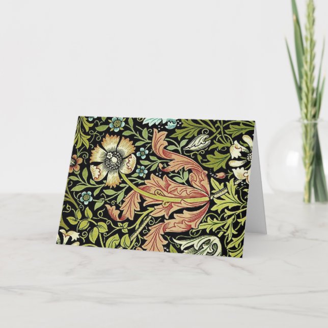 William Morris Flower design Card (Front)