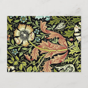 William Morris Flower design Postcard