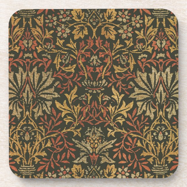 William Morris Flower Garden Tapestry Coaster (Front)