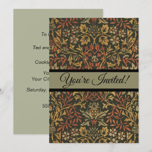 William Morris Flower Garden Tapestry Invitation