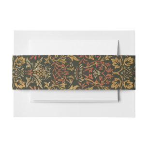 William Morris Flower Garden Tapestry Invitation Belly Band