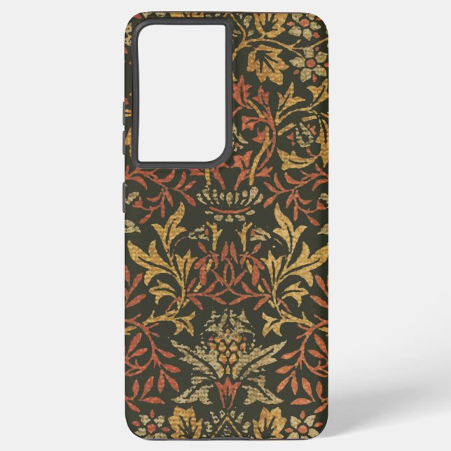 William Morris Flower Garden Tapestry Samsung Galaxy S21 Ultra Case (Back)