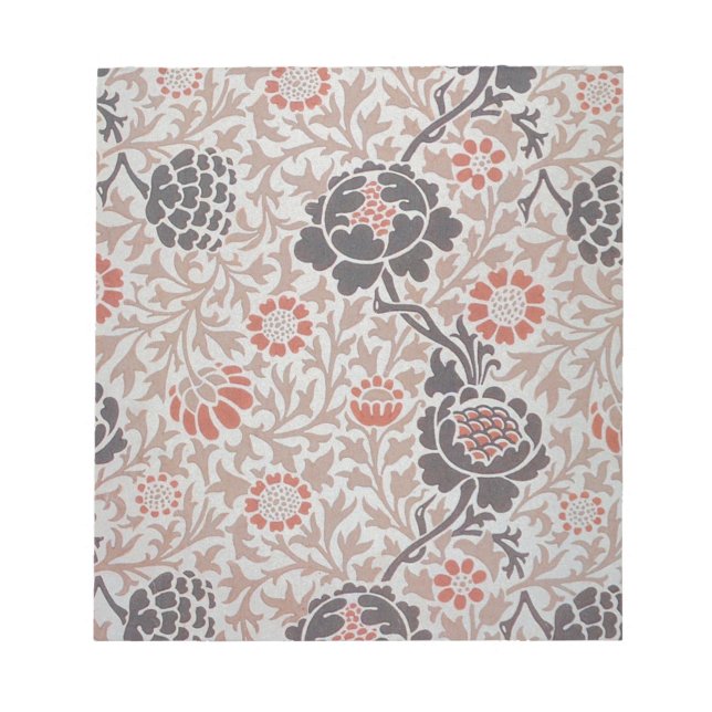 William Morris Flower Grafton Wallpaper  Notepad (Front)