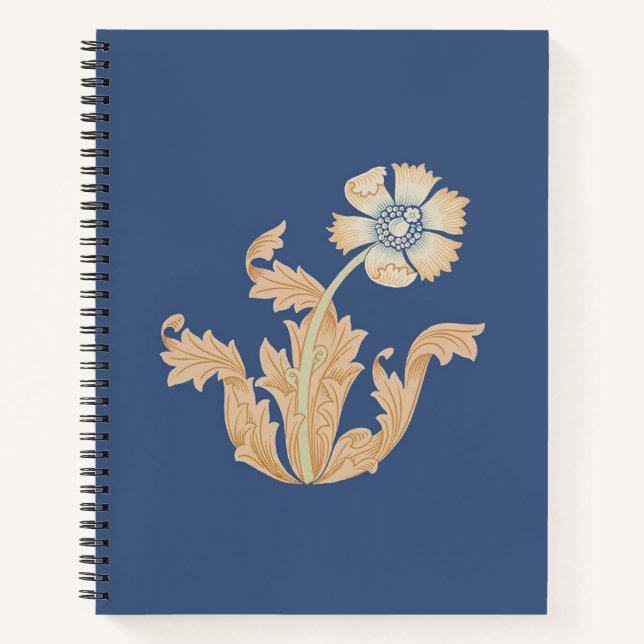 William Morris' Flower Spiral Notebook (Front)
