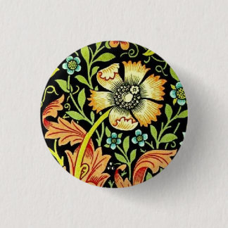 William Morris Flowers 3 Cm Round Badge