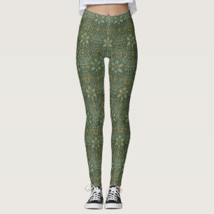 William Morris Flowers & Vines of Persian Art Leggings