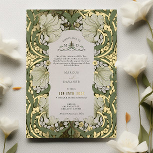 William Morris Foil Invitation