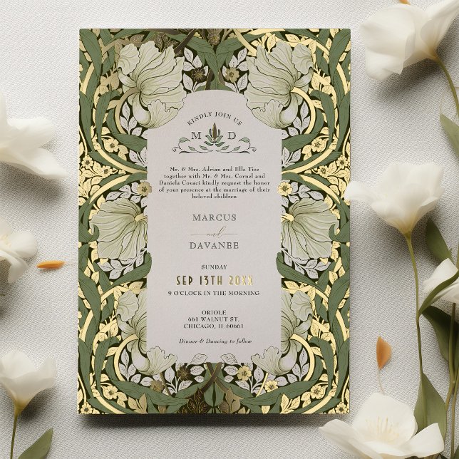 William Morris Foil Invitation (Creator Uploaded)