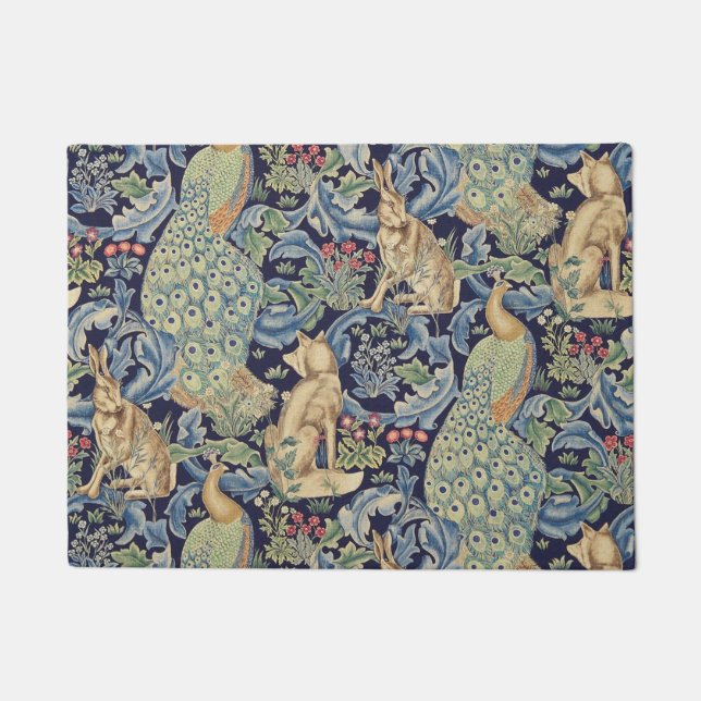 William Morris Forest Rabbit Doormat (Front)