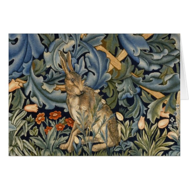 William Morris Forest Rabbit Floral Art Nouveau (Front Horizontal)